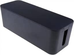 Caixa Para Organizar e Esconder Fios Cabos Hack Tomadas Filtro de Linha Com Trava de Proteção para Pets Supra Supply (Preto, 32cm)
