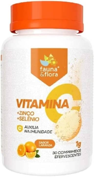 Vitamina C Zinco Selênio com 30 comprimidos Efervescente 1000mg