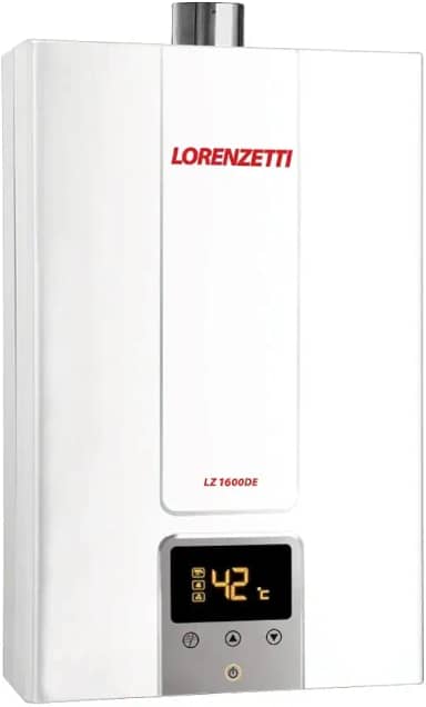 LORENZETTI Aquecedor de Água a Gás LZ 1600 DE GN Digital 15 L/Min, Branco