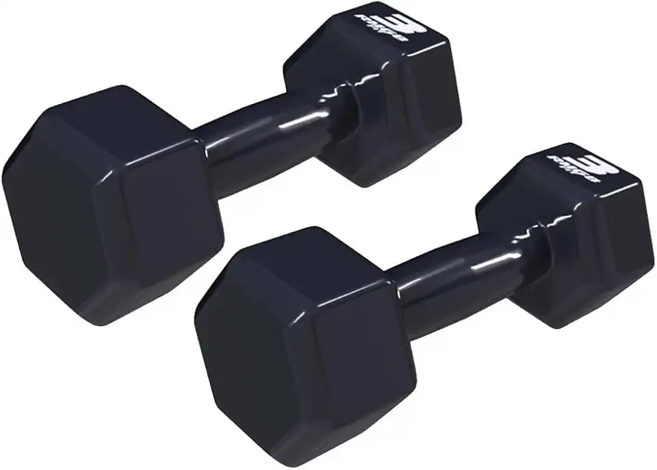 Rmg8 Fit - PAR HALTER 3KG EMBORRACHADO SEXTAVADO PRETO