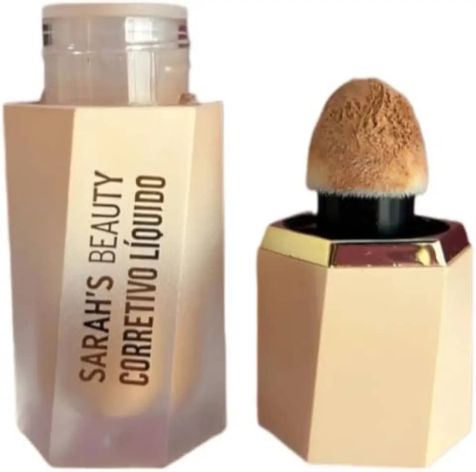 Corretivo Líquido tipo SheGlan super cobertura, com esponja para fácil aplicação. (5)