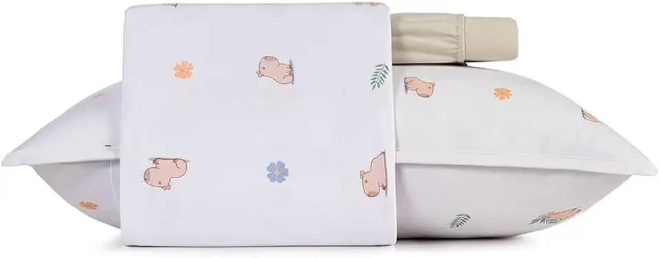 Jogo cama simples 2pc Mundo Kids Malha - Capi - Solteiro