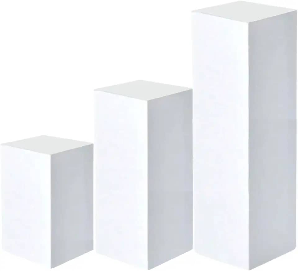 Kit 3 Tablado Expositor Vitrine Multiuso Cubos Para Lojas Festas E Fotos