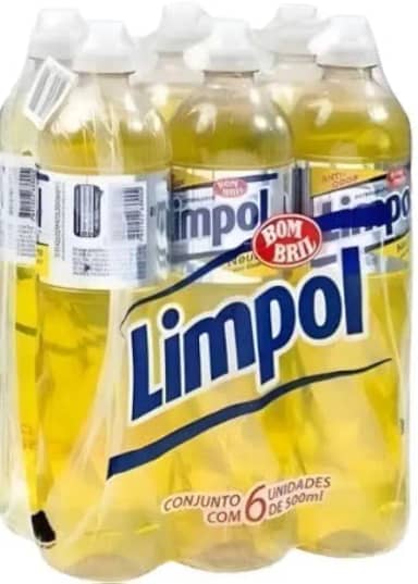 6 Detergente Líquido Neutro Frasco 500ml - Limpol