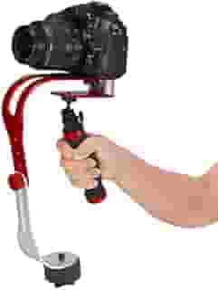 Steadycam Estabilizador Para Celular Smartphone e Câmera Profissional DSLR Vermelho 5D2
