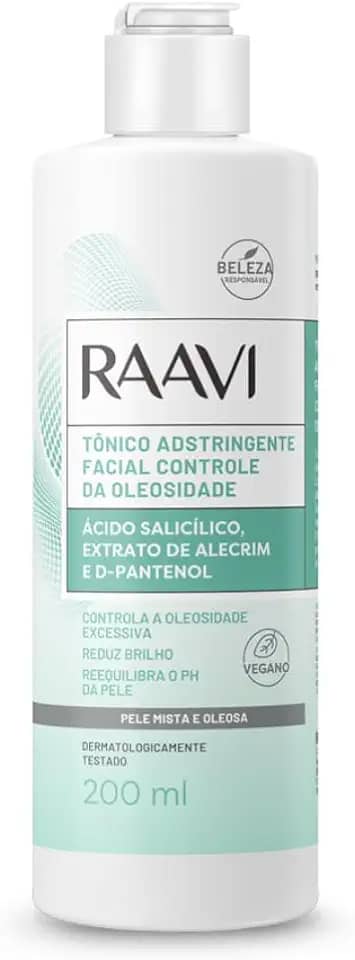 Raavi - Tônico Adstringente Facial Controle da Oleosidade Pele Mista e Oleosa 200ml
