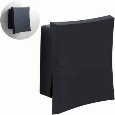 Acabamento para Válvula de Descarga Hydra/Docol Luxo em Metal Abaulado Preto Fosco, Compatível com Deca, Hydra e Docol, Tampa Metálica com Suporte em ABS e Parafusos de Instalação Inclusos