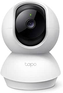 TP-Link Tapo C200, Camera de Segurança Wi-Fi 360º, 1080p Full HD, Visão Noturna, Audio de duas vias, Detecção de Movimentos, Trabalha com Alexa, 512G de Armazenamento Local, Armazenamento na Nuvem