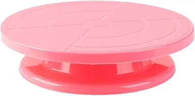 Base Giratória Bailarina Profissional Base Confeiteira PVC 28cm Silver Chef (Rosa)