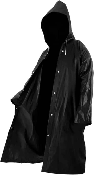 MINCHENGM Capa de chuva à prova de vento, capa de chuva reutilizável para adultos, capa de chuva com capuz e braços ajustáveis para caminhadas, caça, escalada, acampamento, acampamento