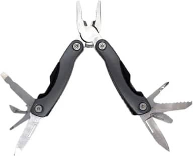 Canivete Multifuncional Suiço Inox 12 em 1, Aço Inoxidáve Preto, 9 x 10 cm com Estojo. Ire O (Preto)