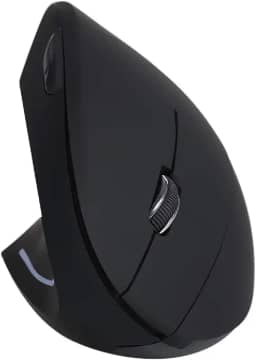 Mouse Vertical Sem Fio Ergonômico para Canhotos com 5 Botões e Ajuste de DPI