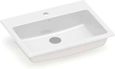 Cuba de sobrepor com mesa 550x420 PQ55 Branco - Roca