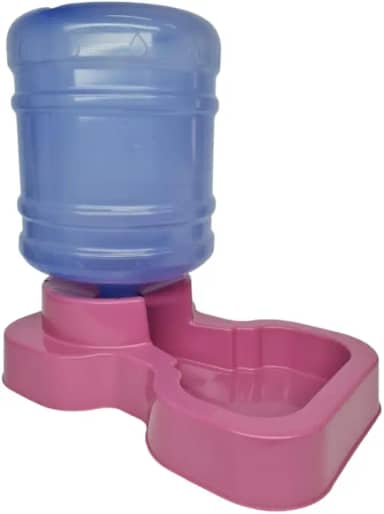 Bebedouro Pet Automático Grande Porte Com Bombona Galão de 10 Litros Cães e Gatos (Rosa)