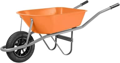 Carrinho de Mão, Caçamba Plástica Funda, Tramontina, 55 L, Braço Metálico