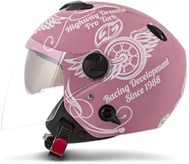 CAPACETE ABERTO PRO TORK NEW ATOMIC HIGHWAY DREAMS FOSCO ROSA FOSCO TAM. 58