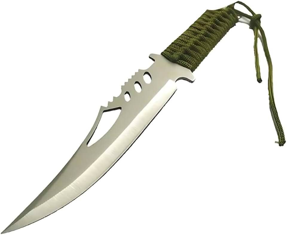 Faca Facão Rambo Militar Artesanal Serrilhado, Aço 440