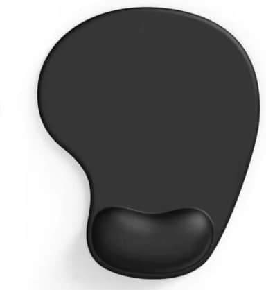 Mouse Pad Ergonômico com Apoio de Punho em Gel, Reduz a Tensão na Mão, Antiderrapante, Minimalista, Escritório, Gamer, Trabalho, Linha Super Premium (Preto)