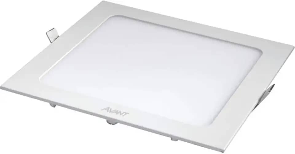 Painel Plafon LED 12W de Embutir Quadrado 17 cm, Bivolt, 6500K Luz Branco Frio ,Avant