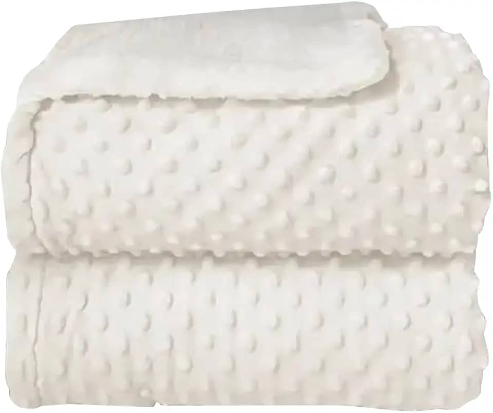 Cobertor Para Bebê Pipoquinha Dupla Face Manta Soft Bolha Branco