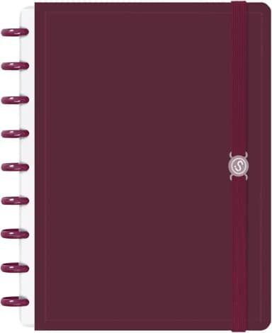 Caderno De Disco ISCOOL Inteligente M Solid Colors Marsala