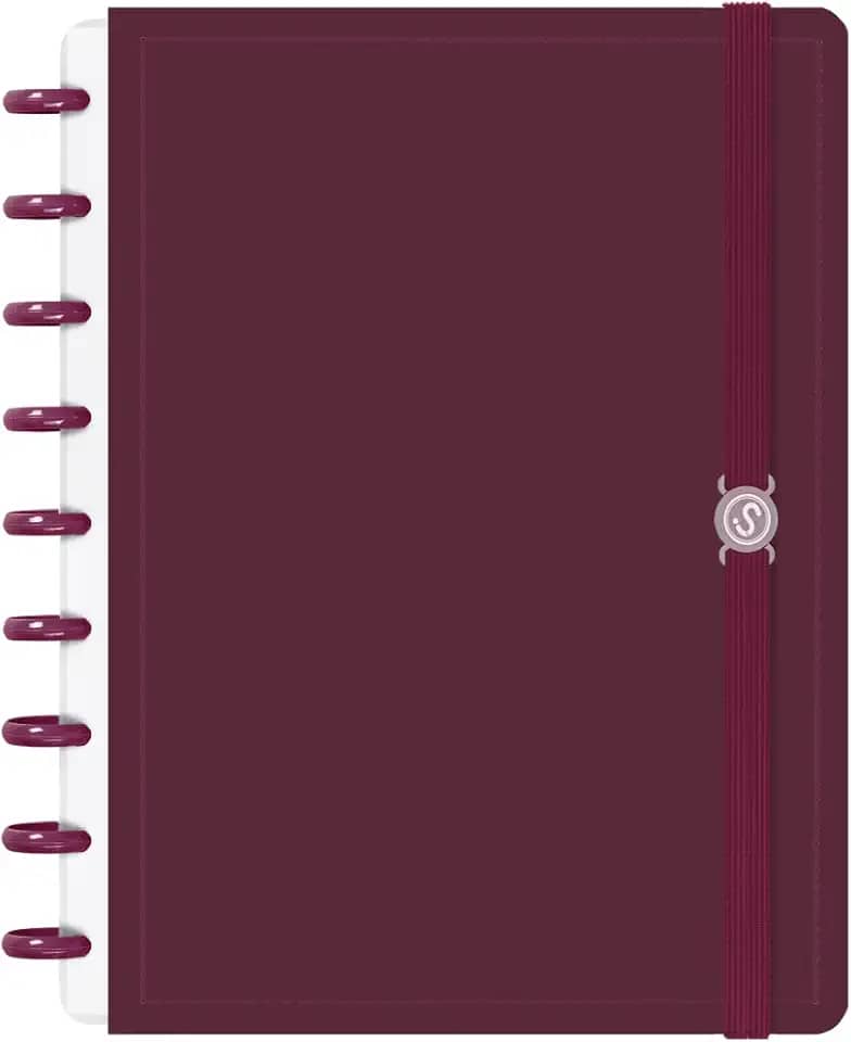 Caderno De Disco ISCOOL Inteligente M Solid Colors Marsala
