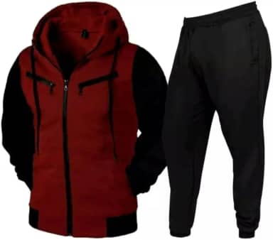 Conjunto De Moletom Blusa De Frio Com Ziper e Calça Casaco de Algodão Flanelado Feminino Masculino