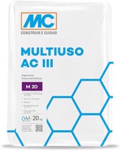 Argamassa AC III Cinza M 20 (Saco 20kg) - MC BAUCHEMIE