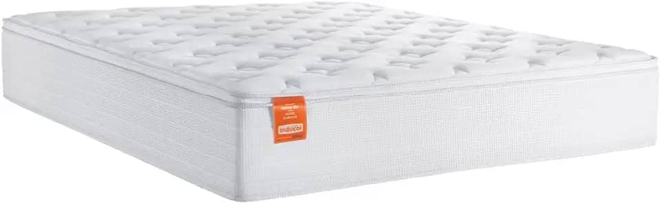 Colchão Casal Queen Molas Ensacadas Real Pillow Top 158x198x27cm Branco Inducol - Suporta até 130kg por Pessoa