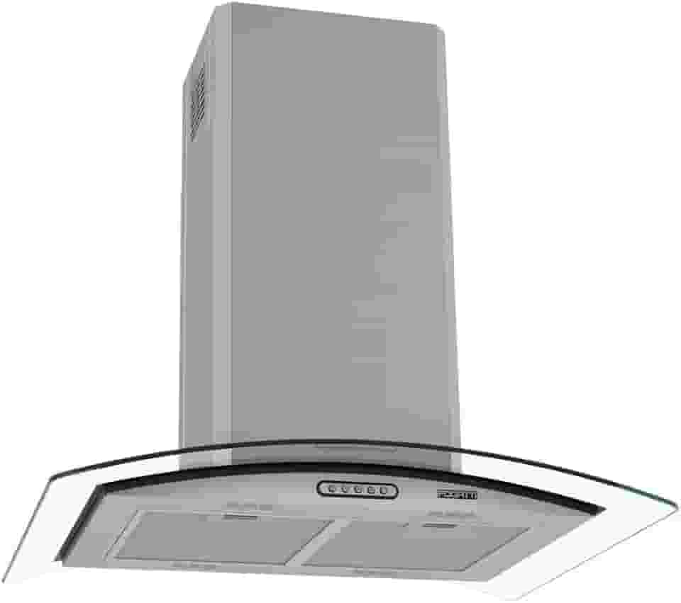 Coifa Ilha Vidro Curvo Inox 75cm - Fogatti - 110V