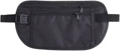 Pochete Doleira Antifurto Ajustável Unissex para Viagem, Resistente à Água, com Design Slim e 2 Compartimentos Internos para Cartões, Dinheiro e Documentos