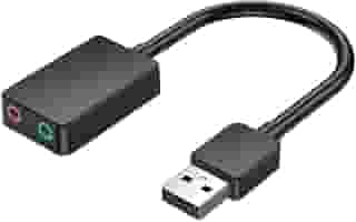 Placa de som USB Externa VENTION Para Headset, Computador, Notebook, Consoles, com Duas saídas Porta Para Fone e Microfone Áudio Som Estéreo 3,5 mm TRS P2 Cabo Auxiliar FONE de ouvido