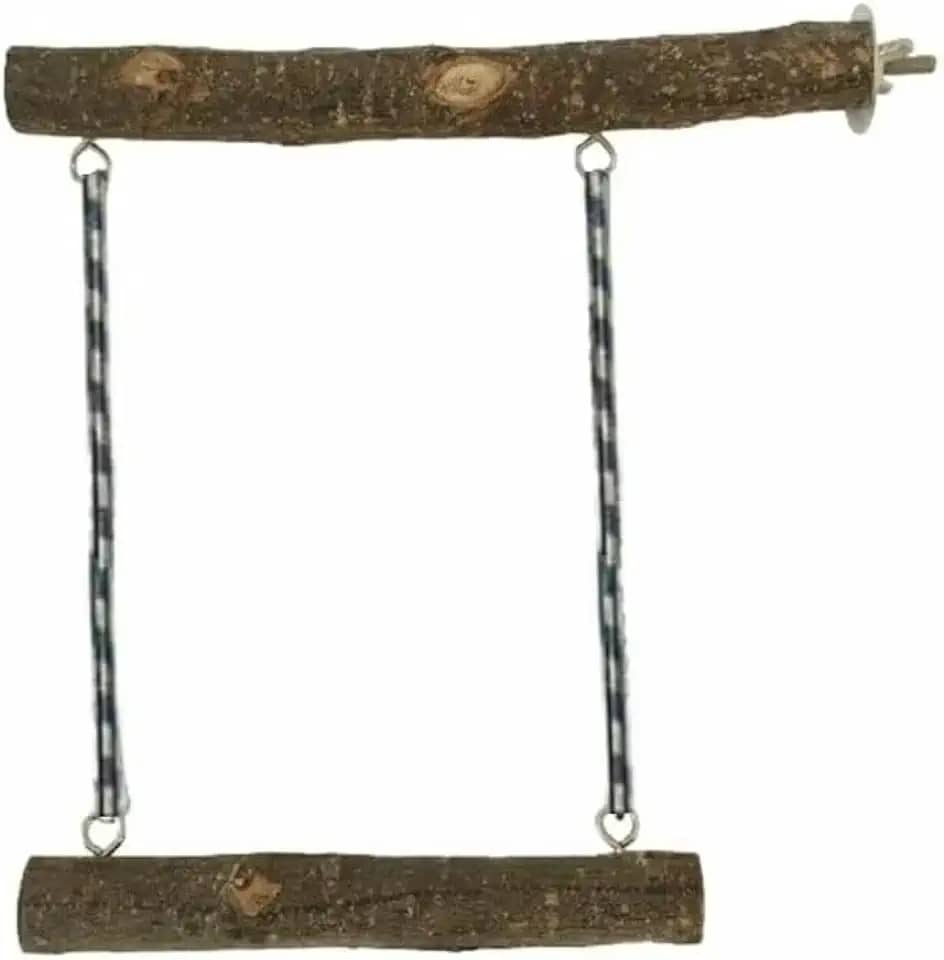 Poleiro reto com balanço para calopsitas,agapornis, periquitos
