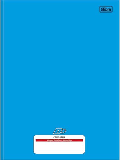 Tilibra - Caderno de Caligrafia Brochura Capa Dura Universitário D+ Azul 96 Folhas