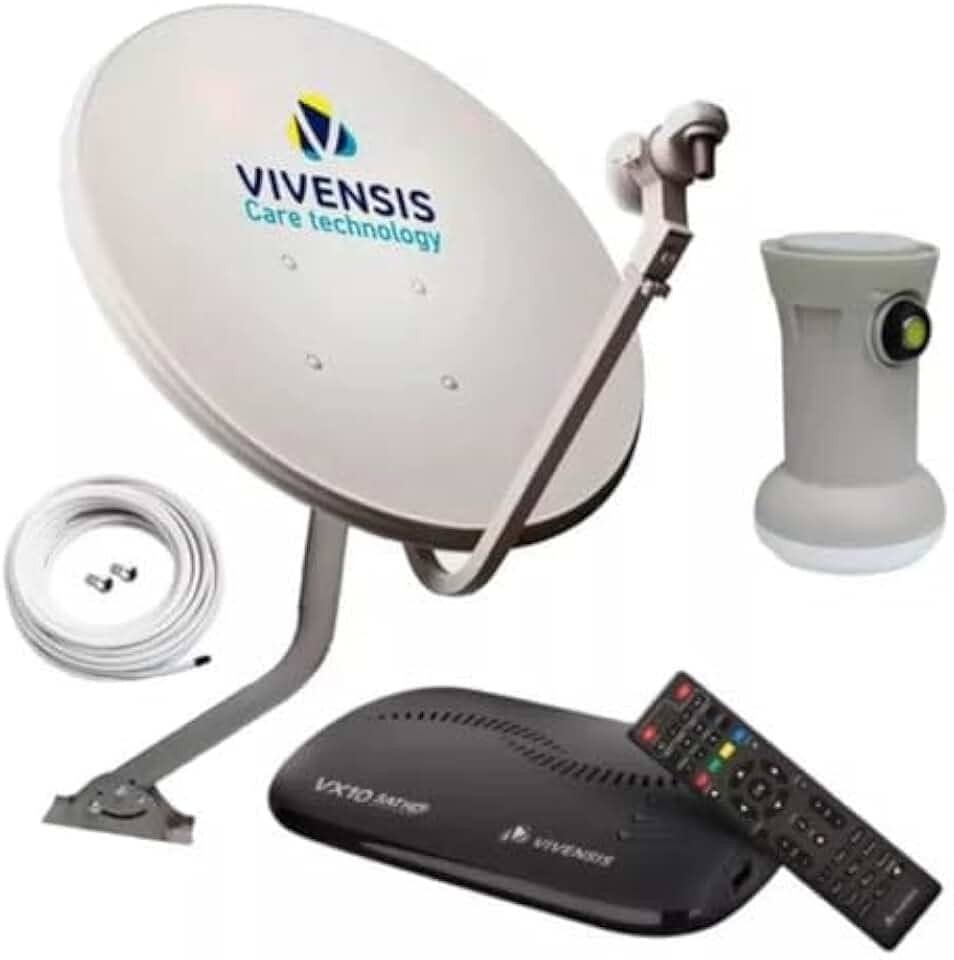 Kit Parabólica Ku Completo Vivensis para TV Digital
