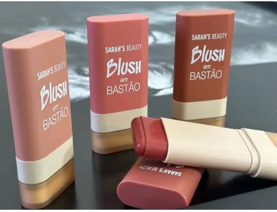Blush Bastão Stick Hidratante com Aplicador de Espuma – Inspirado Juicy Pixi | Maquiagem Cremosa, Natural e Fácil de Aplicar (1)