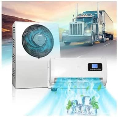 Treeligo Ar condicionado Pro 24V RV 10.000 BTU – Sistema de resfriamento ultra-silencioso com controle remoto, design com eficiência energética para trailer, trailer de viagem, motorhome