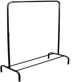 Arara Cabideiro de Chão com Sapateira - Para Roupas e Sapatos - PRETA