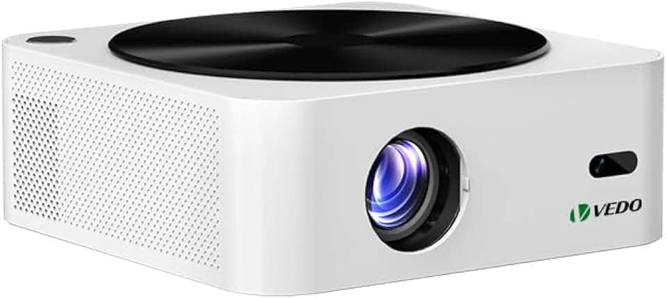 Projetor LED Portátil, 1920x1080 Android 9,5G Projetor WiFi Bluetooth, projetor doméstico com suporte para 4K de 12000 lúmens (HD 1080P)