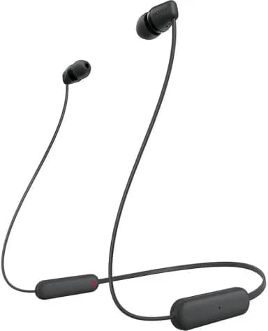 Sony Fones de ouvido intra-auriculares WI-C100 sem fio Bluetooth com microfone embutido, preto