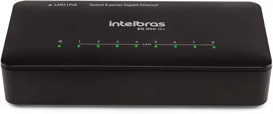 Switch 8 portas gigabit ethernet 10/100/1000mbps Sg 800 Q+ - Intelbras