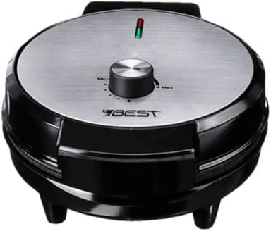 Maquina Waffles Elétrica Antiaderente Crepeira Omeleteira Inox Profissional Best INOX 1000W 127V