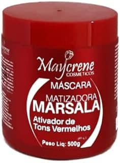 Máscara Matizadora Marsala Ativador de Tons Vermelhos 500g Maycrene…