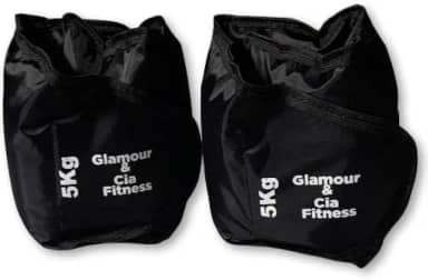 Par Caneleira Tornozeleira De Peso 5kg Para Treino Fitness De Academia Musculação Agachamento