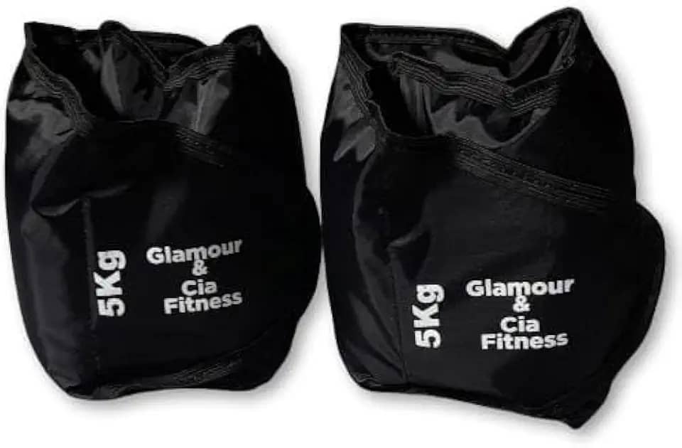 Par Caneleira Tornozeleira De Peso 5kg Para Treino Fitness De Academia Musculação Agachamento