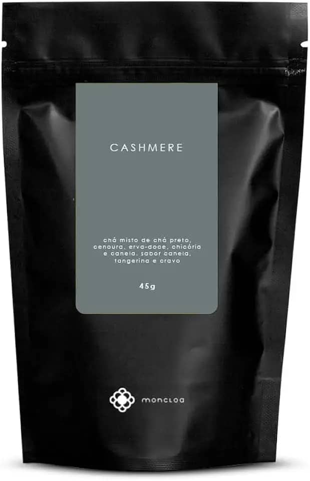 Moncloa Chá Preto Misto Cashmere - Auxilia Na Digestão, Atenua Dores Musculares, Diurético - Cenoura, Erva-Doce, Chicória, Canela - Ajuda Com Inflamações - Pouch 45g