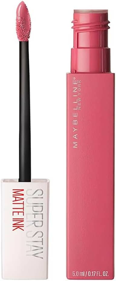 Maybelline SuperStay Matte Ink Batom Líquido Matte Longa Duração 16H com Aplicador Preciso, Não Transfere e Cor Intensa, Acabamento Matte Confortável, Cor 15 Lover Rosa Malva, 5ml
