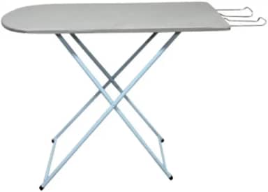 Tábua de Passar Roupa Mesa Porta Ferro Resistente Tradicional Dobrável Com 3 Regulagens (Branco)