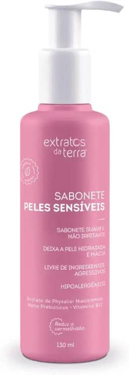 Sabonete para Peles Sensíveis 130 ml - Hidratante, Hipoalergênico e Antioxidante - Para Pele Sensível, com Rosácea ou Reativa