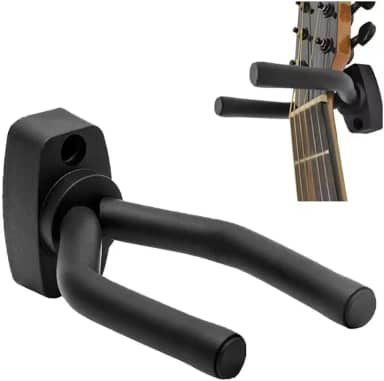 Suporte De Parede Ajustável Para Violão Guitarra Violino Baixo Cavaquinho Instrumentos de Cordas em Geral Cor Preto Ejp
